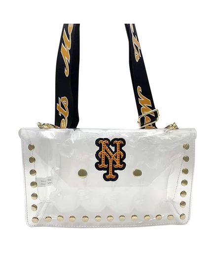 Женская сумка через плечо Cuce New York Mets прозрачная, белая