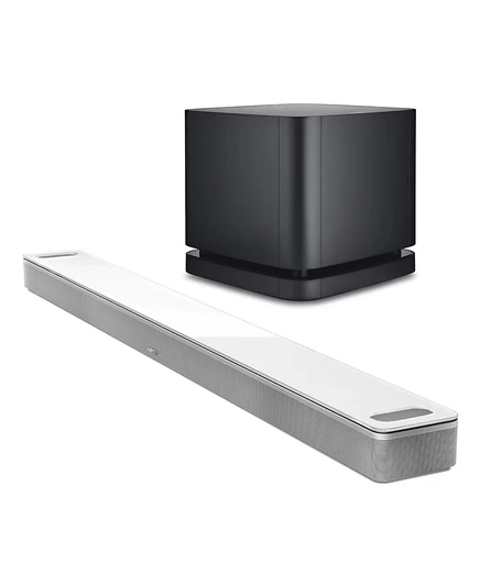 Саундбар Bose Smart Ultra и Bass Module 500, белый