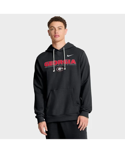 Мужская черная толстовка с капюшоном Dri-FIT от Georgia Bulldogs 2025 Sideline Standard Issue black