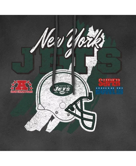 Мужская черная толстовка-пуловер New York Jets Identity Helmet от New Era black