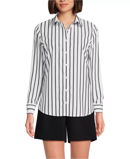  Женская миниатюрная рубашка без железных пуговиц спереди black dual stripe