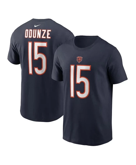 Мужская футболка Nike Rome Odunze Navy Chicago Bears с выбором имени и номера в первом раунде драфта НФЛ 2024 года от Nike blue