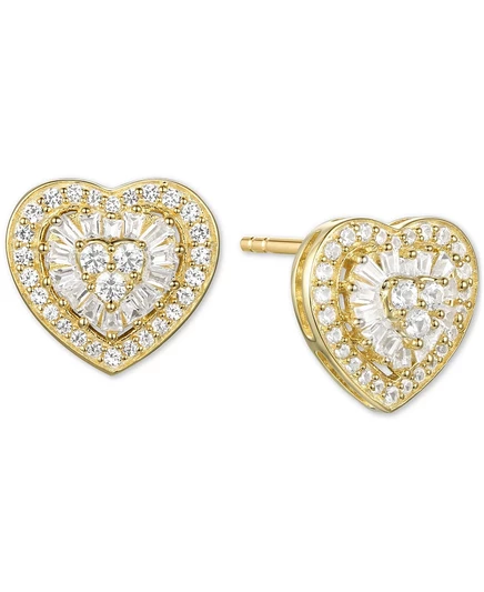 Пусеты Macy's Heart, бриллианты 0,5 кт, желтое золото