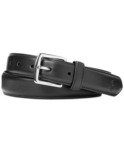  Мужской ремень для одежды из натуральной кожи black
