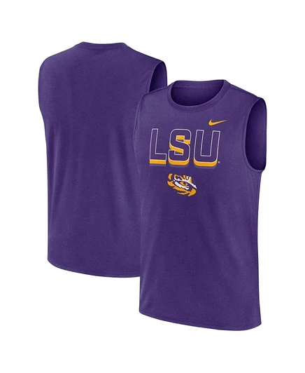 Мужская майка Nike Primetime Tricode Legend LSU, фиолетовая