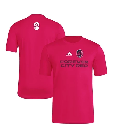 Мужская футболка Adidas St. Louis City SC 2025 AEROREADY, розовая