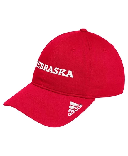 Мужская бейсболка Adidas Locker Room Nebraska, красная