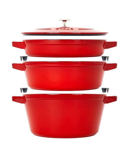 Набор чугунной посуды Staub, 4 предмета, вишневый