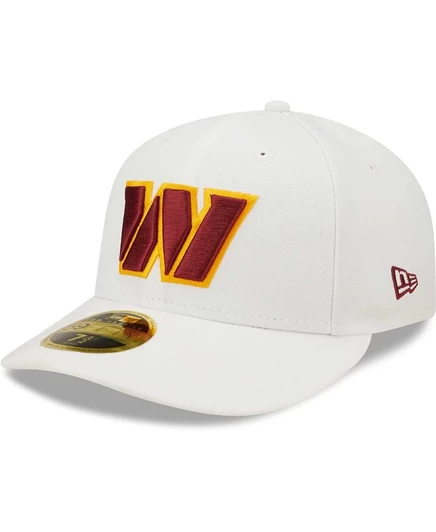 Мужская приталенная шляпа New Era White Washington Commanders Omaha с низким профилем 59-го размера, белая