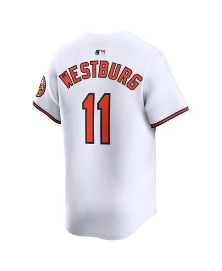 Мужская джерси nike jordan westburg baltimore orioles, белая