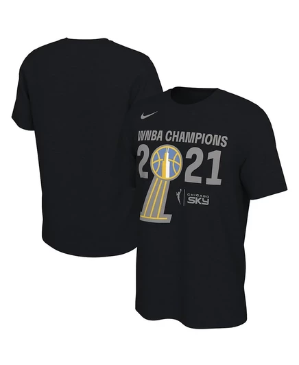 Мужская футболка с баннером Nike Black Chicago Sky 2021 WNBA Champions Trophy black