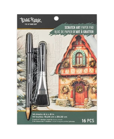 Блокнот для скретч-арта Brea Reese Home for the Holidays, 6″ x 8″
