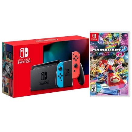 Игровая консоль Nintendo Switch 32 ГБ с Mario Kart 8 Deluxe, черная