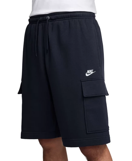  Мужские шорты-карго из матового флиса Nike Club obsidian/obsidian/white