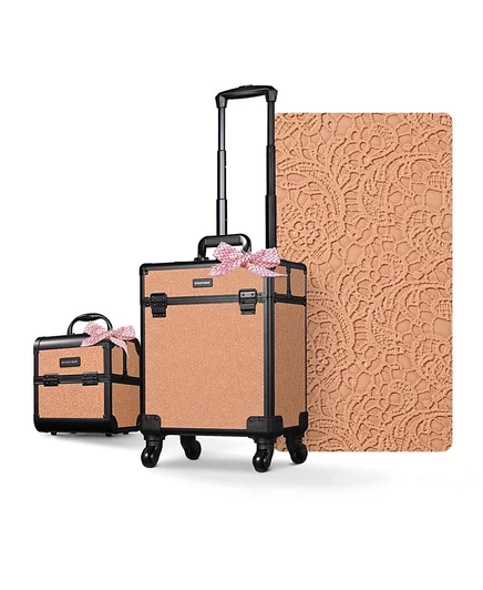 Набор косметических органайзеров Byootique из 2 предметов для макияжа Rococo Coral Artists orange