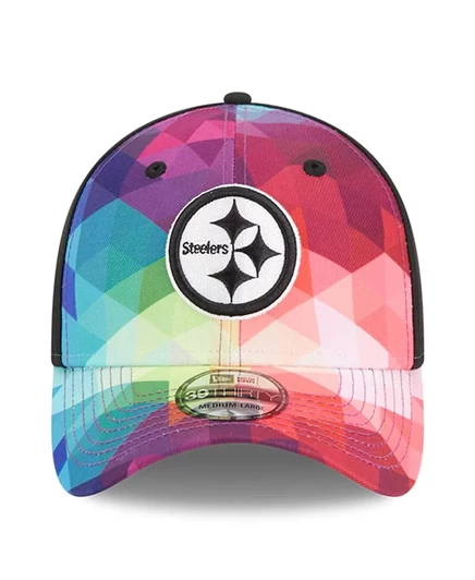 Мужская и женская многоцветная черная кепка New Era Pittsburgh Steelers 2023 NFL Crucial Catch 39 THIRTY Flex multicolor, black