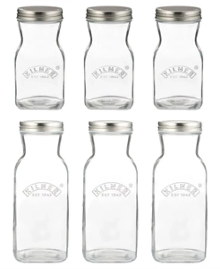 Набор бутылок Kilner для сока и соуса 3×1 л и 3×0,5 л, коричневый