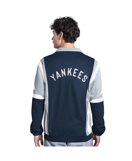 Мужская спортивная куртка New York Yankees Contender из трикотажа темно-синего/серого цвета на молнии для начинающих navy, gray