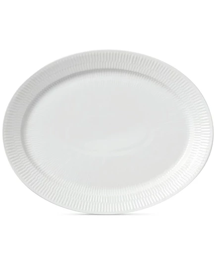 Овальное блюдо Royal Copenhagen White Fluted, белое
