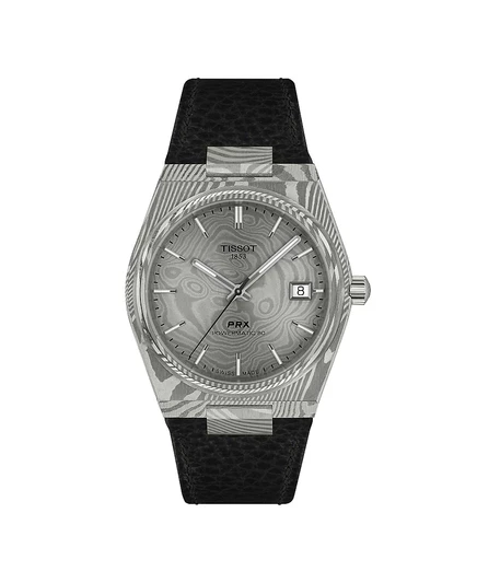 Мужские черные кожаные часы-браслет Tissot, 38 мм
