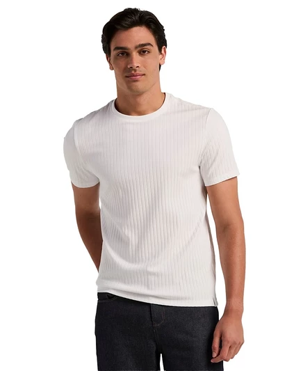 Мужская футболка Perry Ellis Rib Knit, белая
