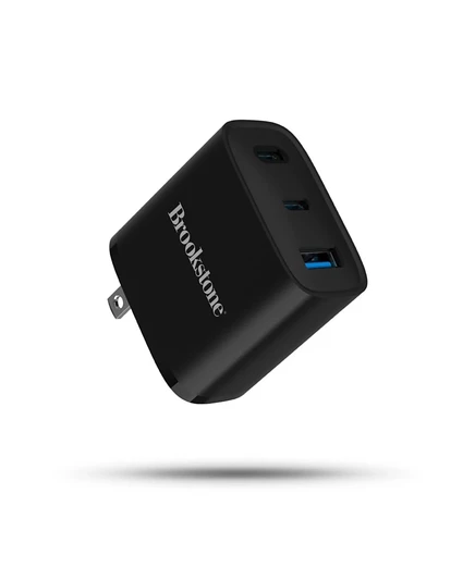 Универсальное настенное зарядное устройство Brookstone PD 40W для быстрой зарядки с 3 портами черный
