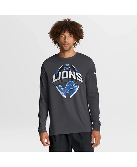 Мужской лонгслив Nike Detroit Lions Primetime, антрацитовый