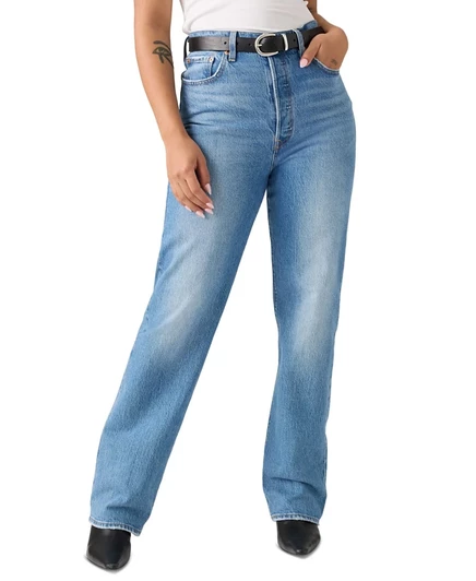 Женские джинсы Levi's Ribcage с высокой посадкой, голубые