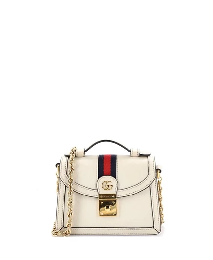 Женская сумка Gucci Mini Ophidia с верхней ручкой, песочно-бежевая
