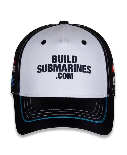 Мужская кепка с клетчатым флагом белая/черная BuildSubmarines.com с регулируемой посадкой white, black