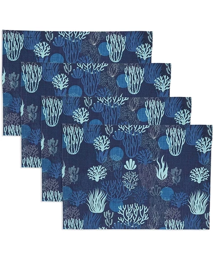 Набор хлопковых подставок SARO LIFESTYLE Ocean Depths 14″×20″, синий