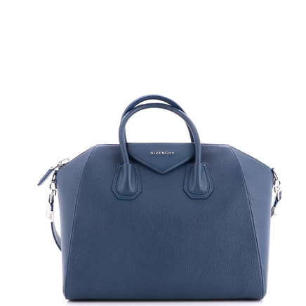 Женская сумка Pre-Owned Givenchy Antigona средняя кожаная, синяя