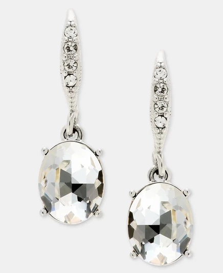 Женские серьги Givenchy с кристаллами, серебристые