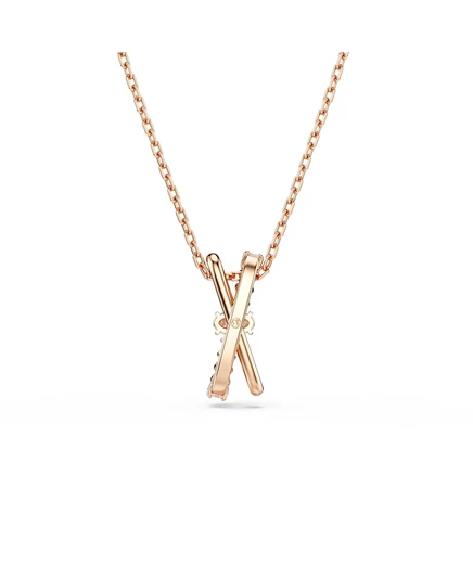 Подвеска Swarovski Hyperbola, Смешанная огранка, Твист, Белое колье rose gold