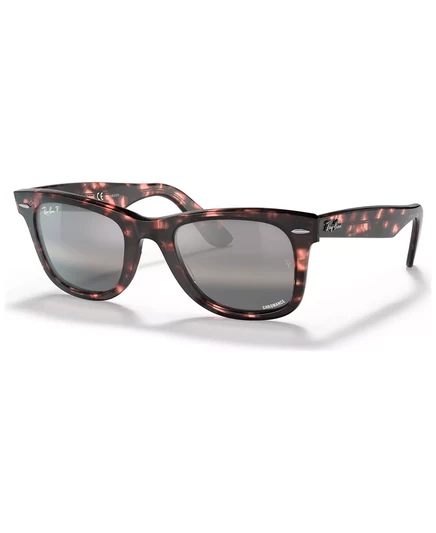 Поляризованные солнцезащитные очки Ray-Ban Унисекс, RB2140 Wayfarer Chromance pink havana