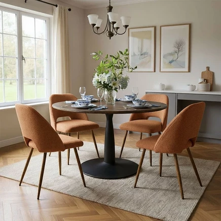 Набор обеденный Maison Boucle 5 пр., 40″ орех, оранжевый