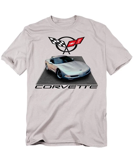 Мужская футболка Corvette 01 Vette, серебристая