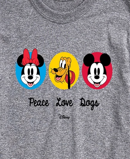 Мужская футболка Airwaves Disney «Микки: мир, любовь, собаки», серая