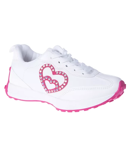 Детские кроссовки bebe jogger с нашивкой сердца, белые