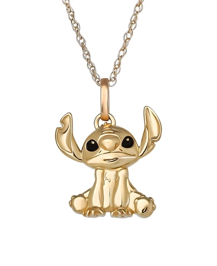 Подвеска Disney Stitch в 10k желтом золоте, золотая