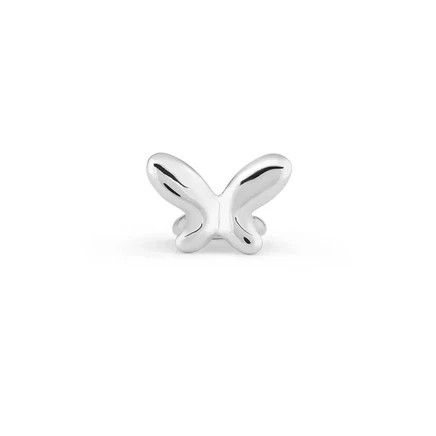 Большое кольцо из металлического сплава UNOde50 в форме бабочки silver