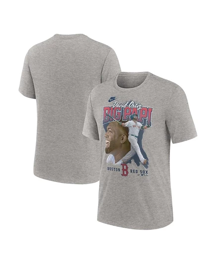 Мужская футболка Nike David Ortiz Cooperstown, меланжево-серая