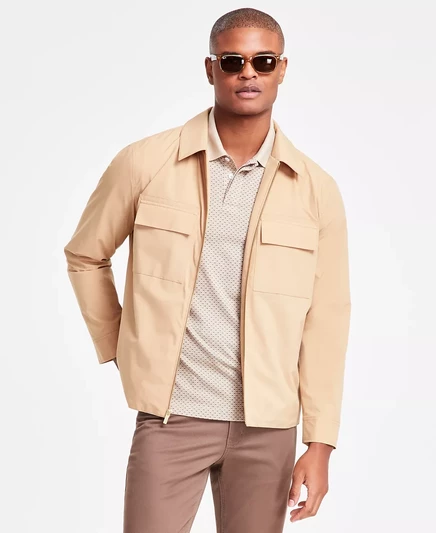  Мужская водонепроницаемая куртка Alfatech Harrington, эксклюзивно представленная в Macy's swiss mocha