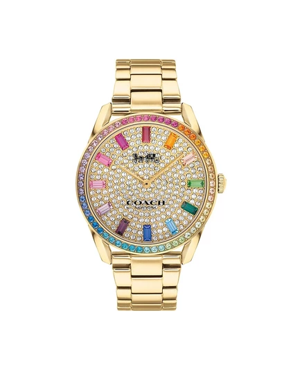 Женские часы-браслет COACH Preston Rainbow с золотым покрытием, 36 мм