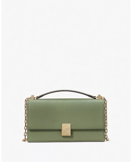 Женская мини-сумка через плечо с клапаном и цепочкой от Kate Spade New York, украшенная галькой в стиле деко olive leaf