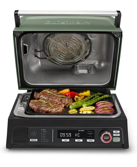 Электрогриль Cuisinart FlavorBoost 8-в-1, зеленый