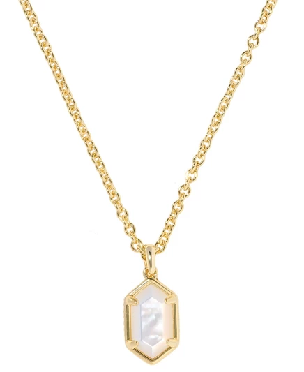 Женская цепочка Kendra Scott Hallie 18″, 14k позолота, кремовая