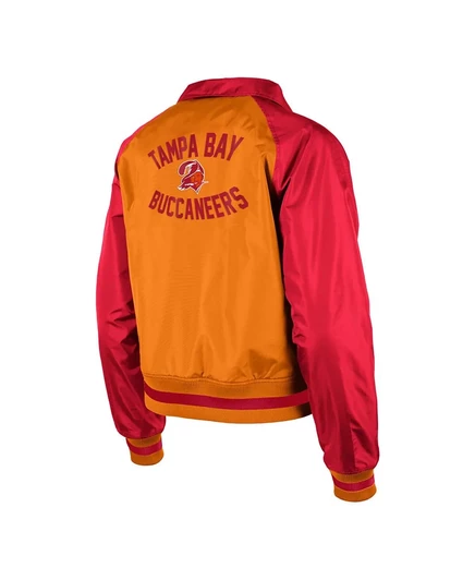 Женская оранжевая куртка-реглан Tampa Bay Buccaneers Coachs с полной застежкой New Era orange