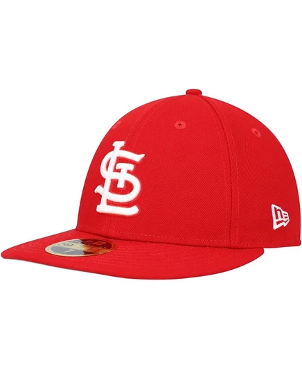 Мужская приталенная шляпа New Era Scarlet St. Louis Cardinals с низким профилем 59 см, красная