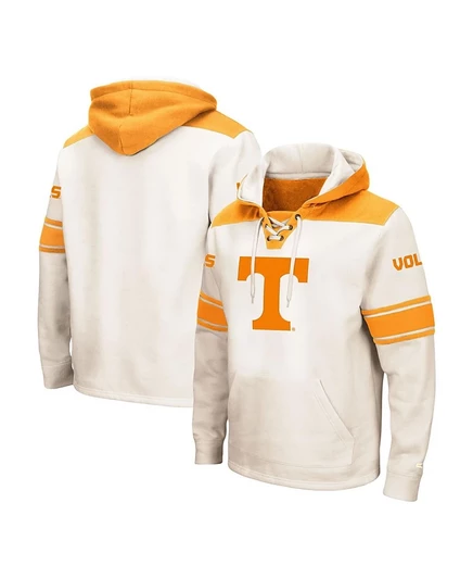 Мужское худи Colosseum Tennessee Volunteers хоккейное с шнуровкой, кремовое